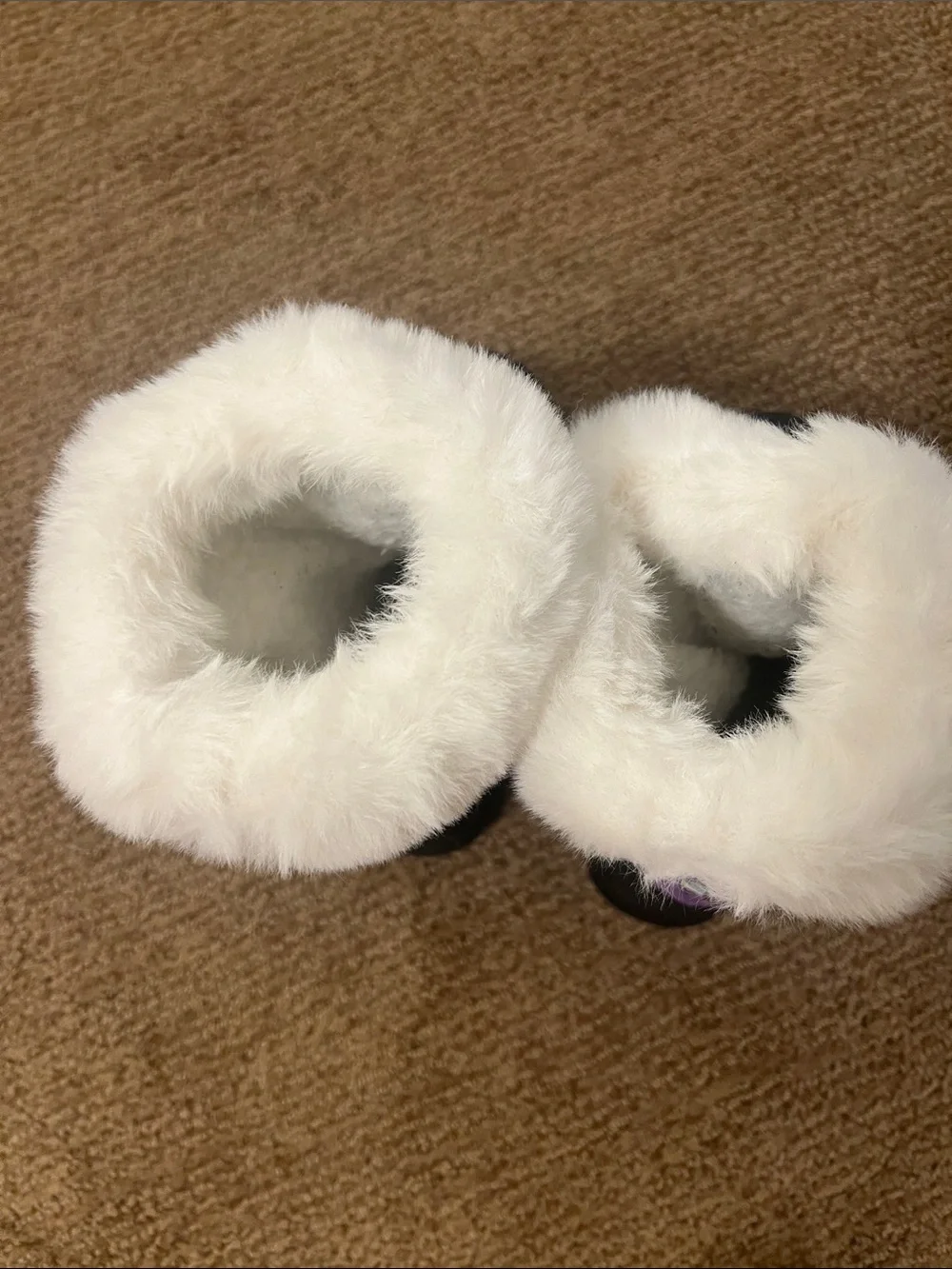 Girls Purple Faux Fur Winter Boots